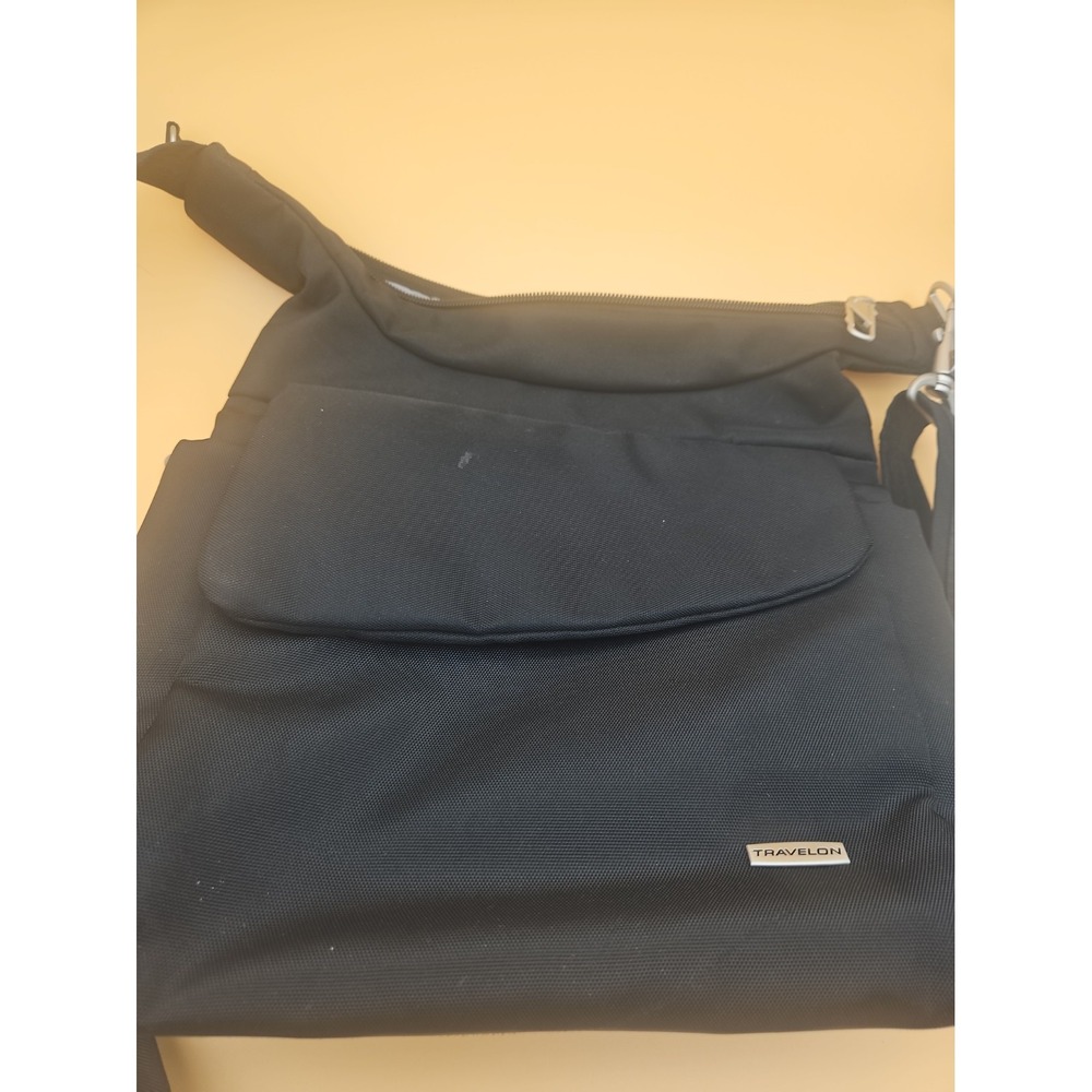 Travelon Anti-Theft Classic Messenger Bag Black RFID Crossbody Bag